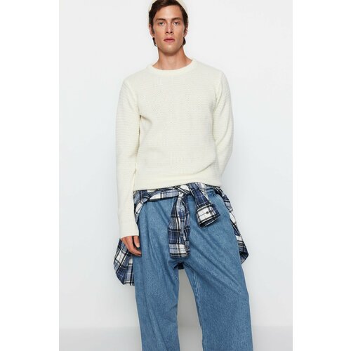 Trendyol Sweater - Ecru - Slim fit Cene