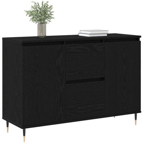  Strana s vratima i ladicama Crna hrastovina 101 5x35x70 cm Slike