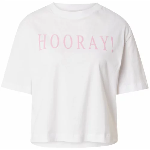 Rich & Royal Majica 'Hooray!' roza / bijela