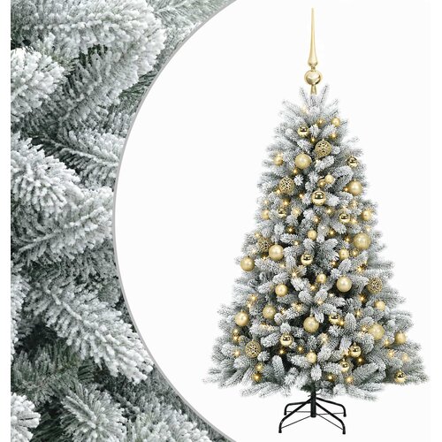  Umjetno božićno drvce s kuglicama 120 cm 150 LED lampica Slike