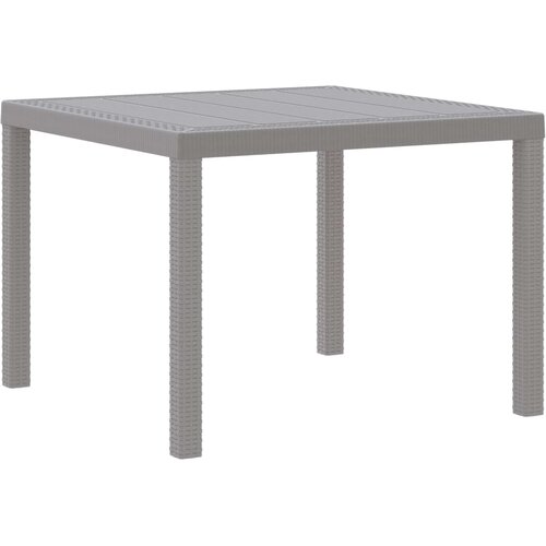 Stol za vrt Svjetlosiva 100 x 100 x 73 cm poliratan Slike