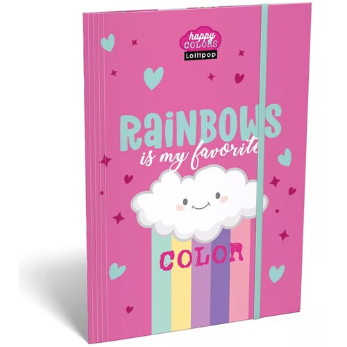 ICO Lizzysuli Lollipop Rainbow mapa s gumm A4 Slike