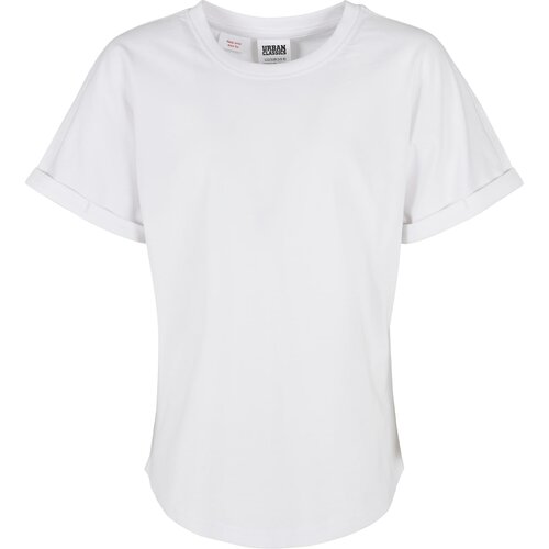 Urban Classics Kids long shaped turnup tee t-shirt for boys - white Cene