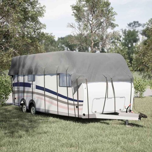 VidaXL Krovni pokrivač karavana sivi 800x300 cm netkana tkanina Slike