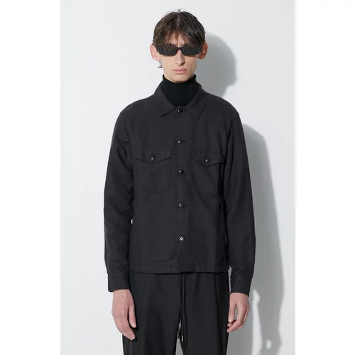 Corridor Lanena jakna boja: crna, za prijelazno razdoblje, MJ0009-BLK