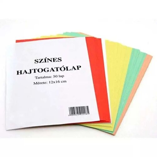 &amp;Scaron;kolski &amp;Scaron;areni papir za savijanje, 50 listova, 12x16 cm Slike