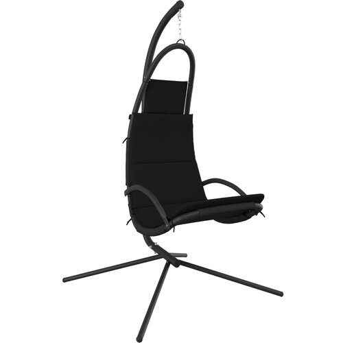 Maison Chic Vrtni gugalni stoli - Stol za vrt z blazino črno oxford blago in jeklo JS274, (21878078) Slike