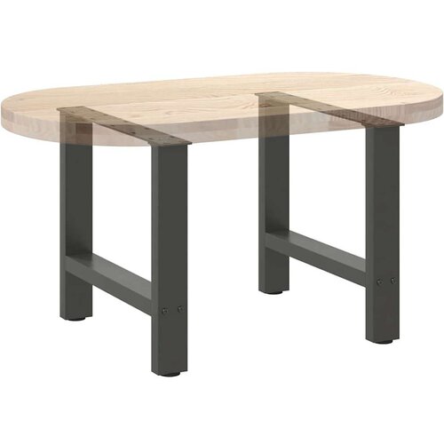 VidaXL Noge za klub stolić antracit boje 2 kom 60 x (42-43) cm čelik - Antracit 60 x (42-43) cm 2 1 Slike