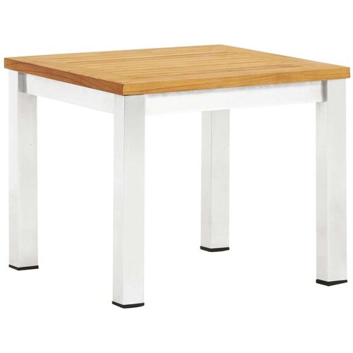  Vrtni bočni stolić 45 x 45 x 38 cm od masivne tikovine i čelika Cijene