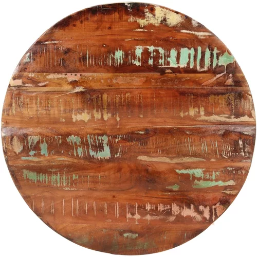 vidaXL Stolna ploča Ø 90 x 3 8 cm okrugla od masivnog obnovljenog drva