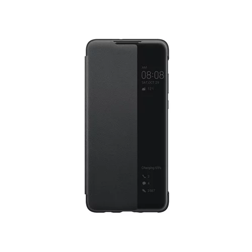 Huawei original preklopna torbica Smart View za P30 Lite črn z okenčkom