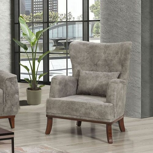 marta-gray grey wing chair Slike