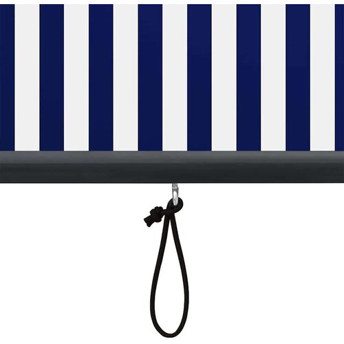 VidaXL Vanjska Roleta Prugasti Plava i bijela 180 x 250 cm tkanina Slike