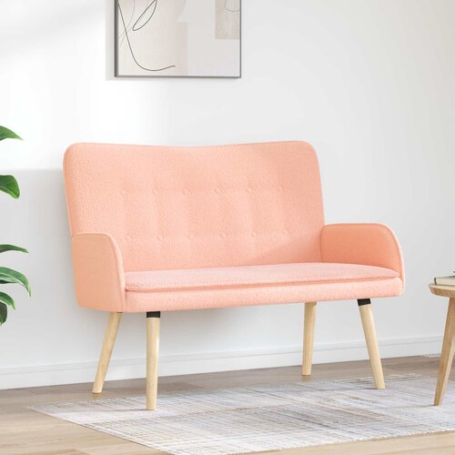 SOFA za dvije osobe Ružičasta 115 x 61 x 87 cm Boucl&amp;eacute; Slike