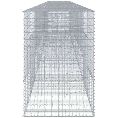 VidaXL Gabionska ko&amp;scaron;ara s poklopcem 1100x100x150 cm pocinčano željezo Slike