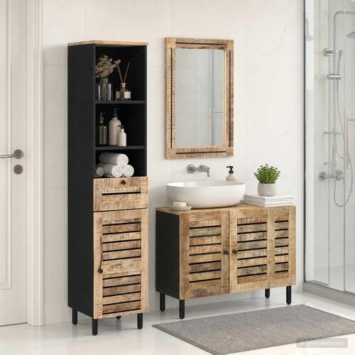  Set ormarića za kupaonicu 3 kom. Prirodna 38 x 33 x 160 cm Cijene