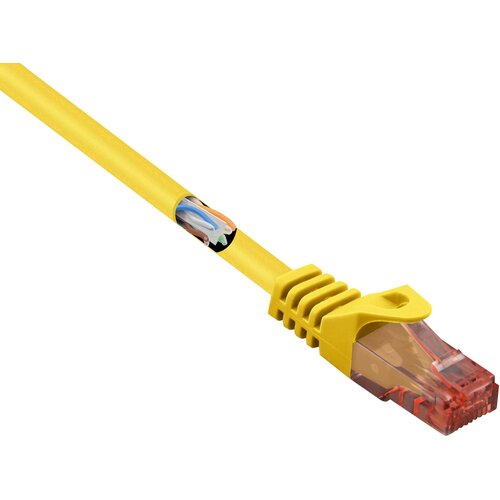 Renkforce RF-5370038 RJ45 omrežni kabel\, Patch kabel CAT 6 U/UTP 10.00 m rumena z za&scaron;čitnim zapornim zatičem\, brez halogena 1 kos, (20519343) Cene