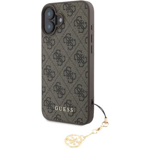 Guess GUHCP16SGF4GCW silikonski ovitek z obeskom za iPhone 16e - rjav Cene