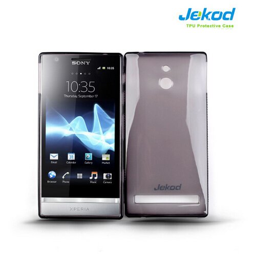 Jekod silikonski ovitek sony xperia sp C5303 silikon prozorno črn tpu/tb + za&amp;scaron;čitna folija Slike