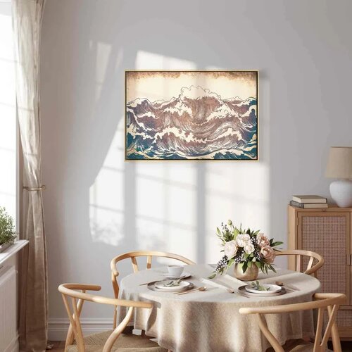  Slika - Giant waves 90x60 U prirodnom drvenom okviru Slike