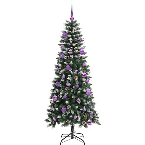  Umjetno božićno drvce Zelena 150 cm PVC, plastika i čelik Slike