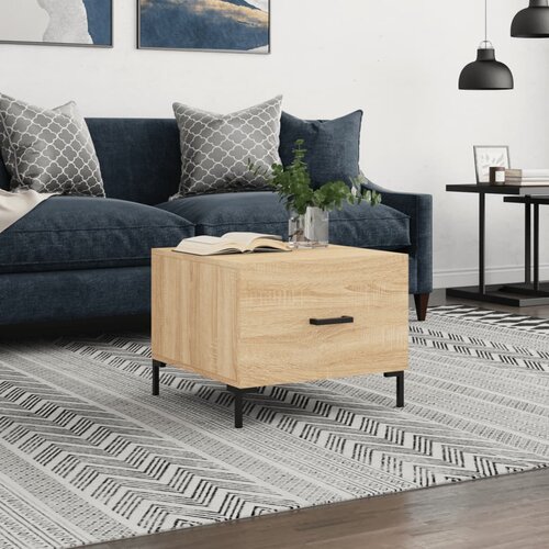 The Living Store Klubska mizica sonoma hrast 50x50x40 cm inženirski les - Klubska Mizica, (21573375) Slike