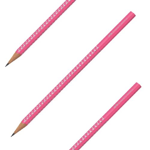 Faber-castell grafitna olovka grip hb sparkle 118212 pearl pink Slike