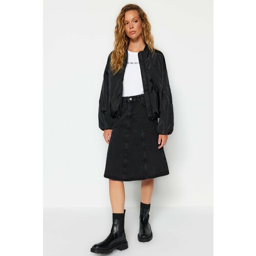 Trendyol Skirt - Black - Midi Cene
