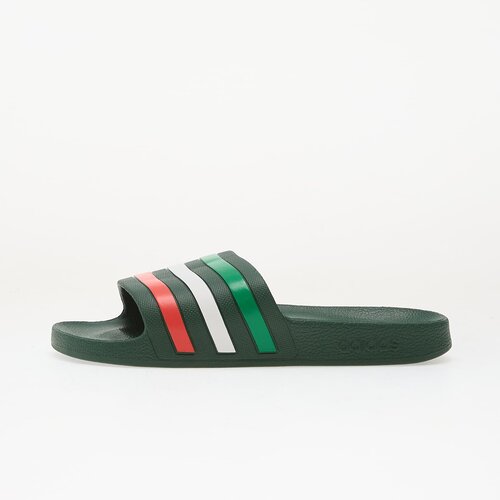 Adidas Sneakers Adilette Aqua Slides Team Dark Green/ Ftwr White/ Bright Red EUR 44.5 Cene