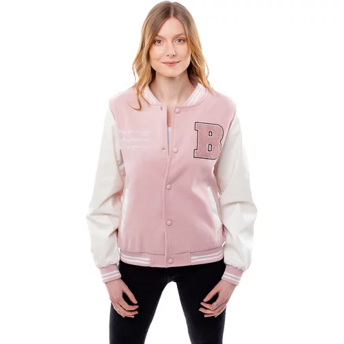 Glano Women's Baseball Jacket - Pink