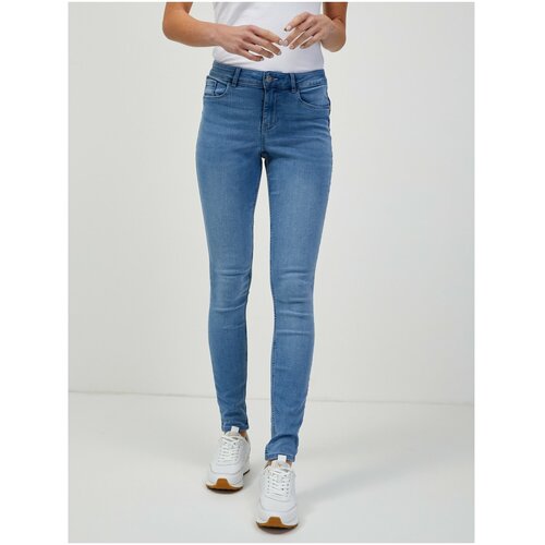 Orsay Light Blue Skinny Fit Jeans - Women Cene