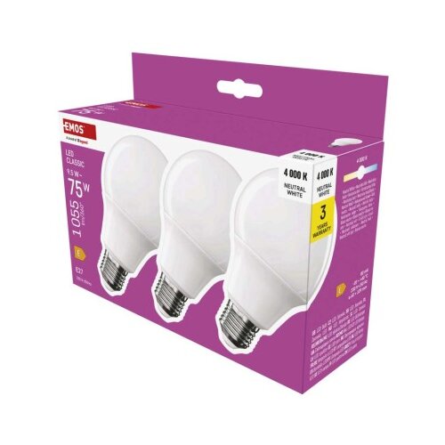  LED žarnica Classic A60 / E27 / 9,5 W (75 W) / 1055 lm / Nevtralna bela 3/1 Slike