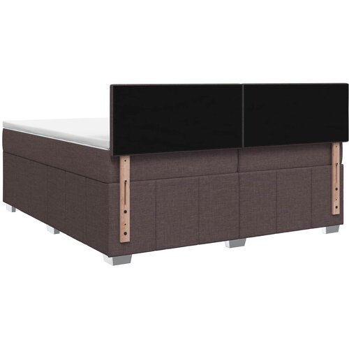  Boxspring krevet s madracem Tamno smeđa 200 x 200 cm Tkanina Slike