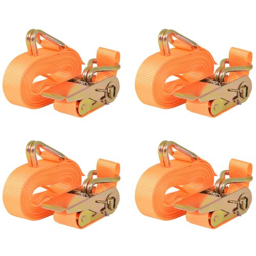 vidaXL Tovorni vezni trak 4 kosi 0,4 tone 6mx25mm oranzne barve Cene