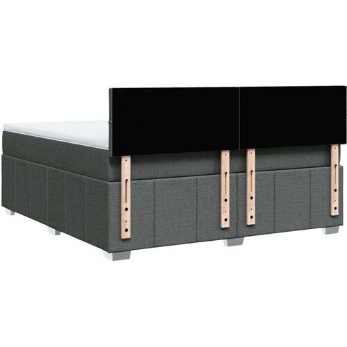 VidaXL Okvir kreveta s oprugama i madrac svjetlosivi 180x200cm tkanina Slike