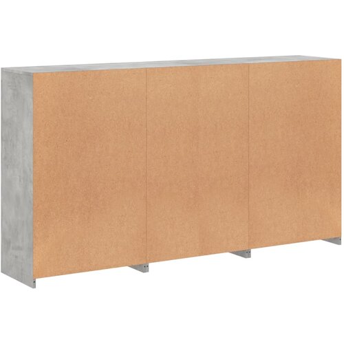  Komoda s LED svjetlima siva boja betona 181,5x37x100 cm Slike
