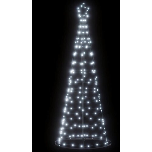 vidaXL Osvetljena novoletna jelka stožec 200 LED hladno bela 182 cm Cene