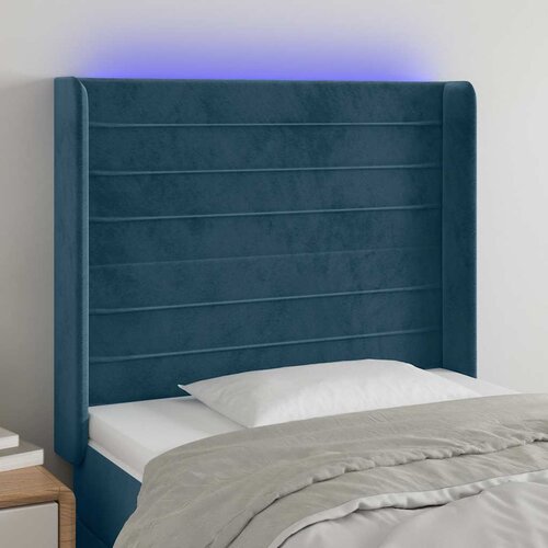  LED uzglavlje tamnoplavo 93x16x118/128 cm bar&scaron;unasto Cijene