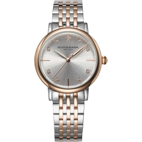 SCOTCH & SODA Ženski sat SSW.126A, Kvarcni mehanizam, Srebrno kućište, Rose gold boje Cene