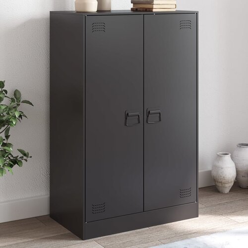vidaXL Komoda črna 67x39x107 cm jeklo Cene