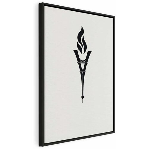  Slika - Torch Shaped Like an Inverted Eiffel Tower 80x120 U crnom drvenom okviru Cijene