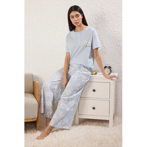 TRENDYOLMILLA Ženski set pidžame Thmss25Pt00179, Plavi Cene
