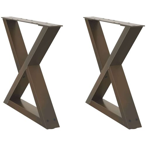  Noge za stolić za kavu 2 kom Prirodni čelik 60x(42-43 3) cm Slike