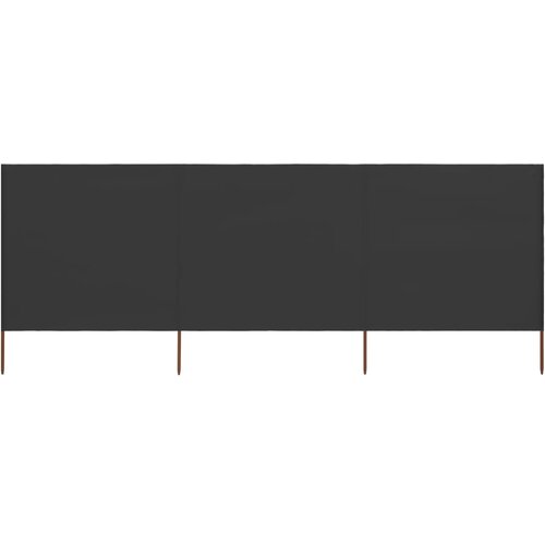 vidaXL 3-panelni vetrobran tkanina 400x80 cm antraciten Cene