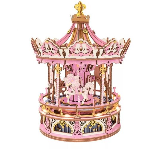 Robotime romantic carousel (with color) Cene