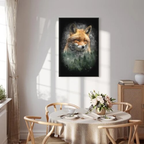  Slika - Forest Life (1 Part) Vertical 60x90 U crnom drvenom okviru Slike
