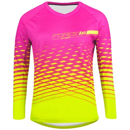 FORCE TEXTIL Dres FORCE MTB ANGLE dugi rukav, roze-fluo XS Cene