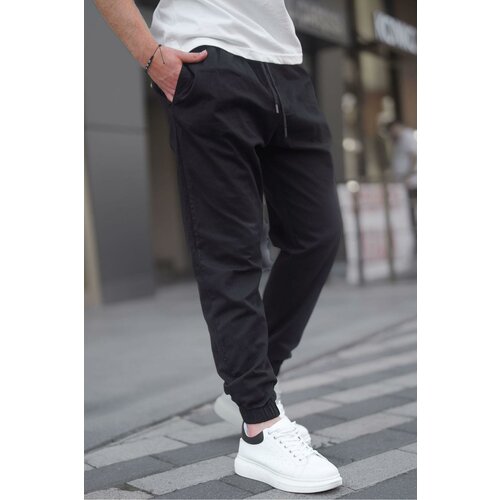 Madmext Black Relaxed Jogger Pants 6853 Slike