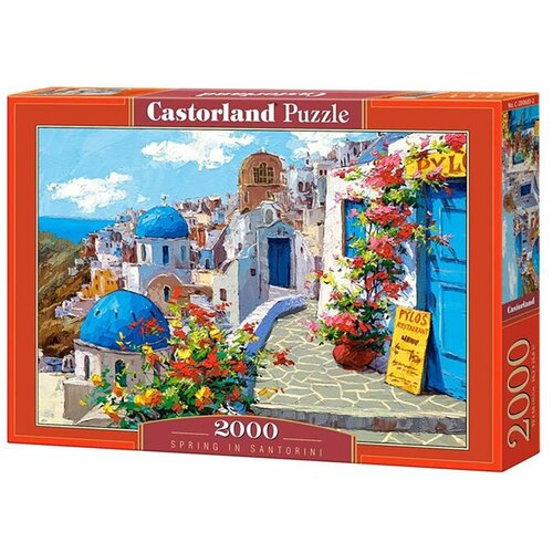 Castorland Kartonska sestavljanka 2000 kosov Mesta in vasi Pomlad na Santoriniju, Večbarvno, (21552871) Cene