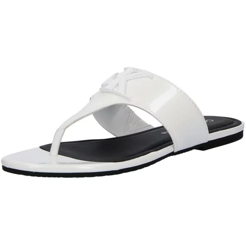 Calvin Klein Jeans Japonke Flat Sandal Slide Toepost Mg Met YW0YW01342 Bright White YBR